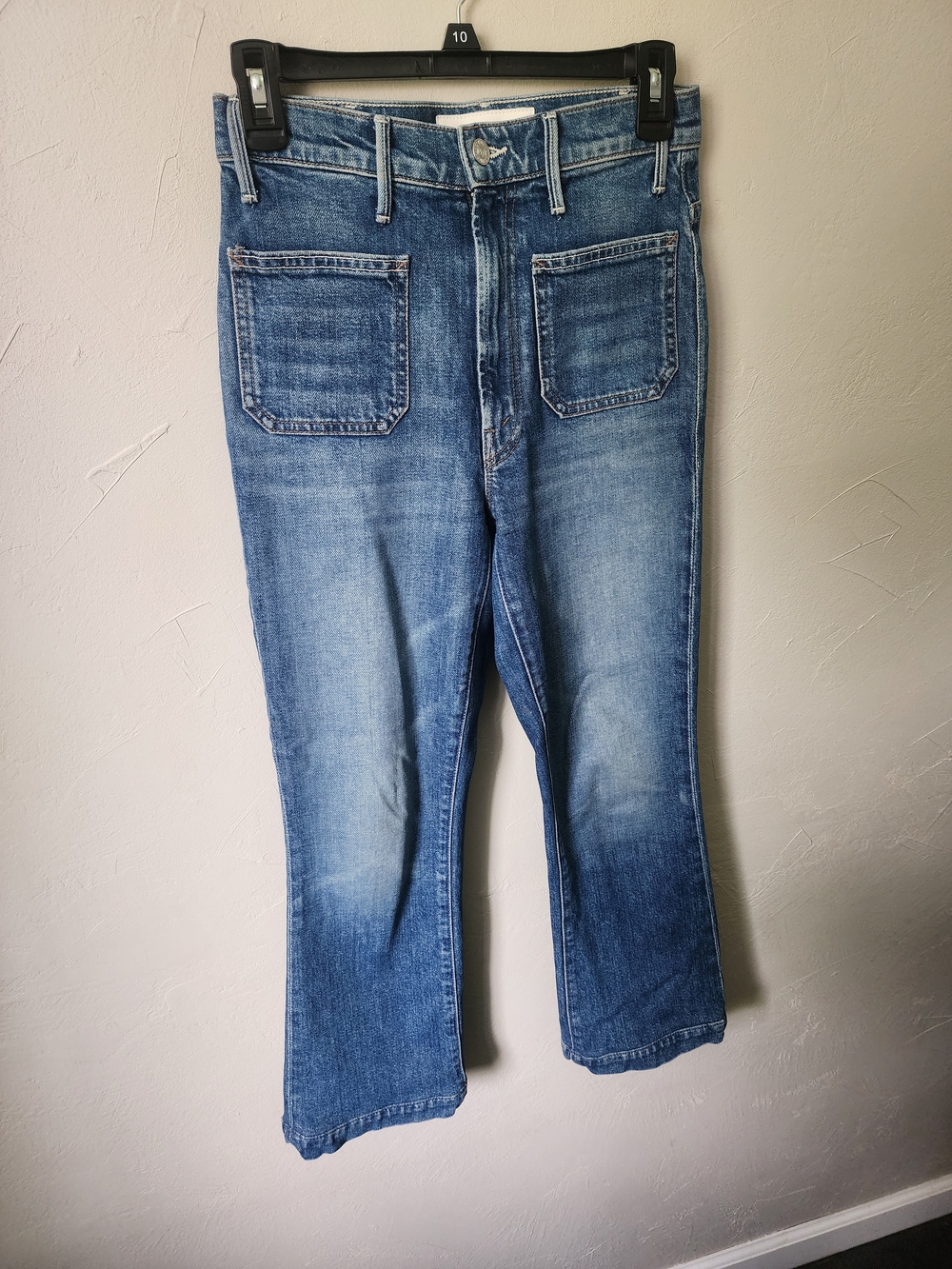 MOTHER The Hustler Patch Pocket Ankle Fray Jeans